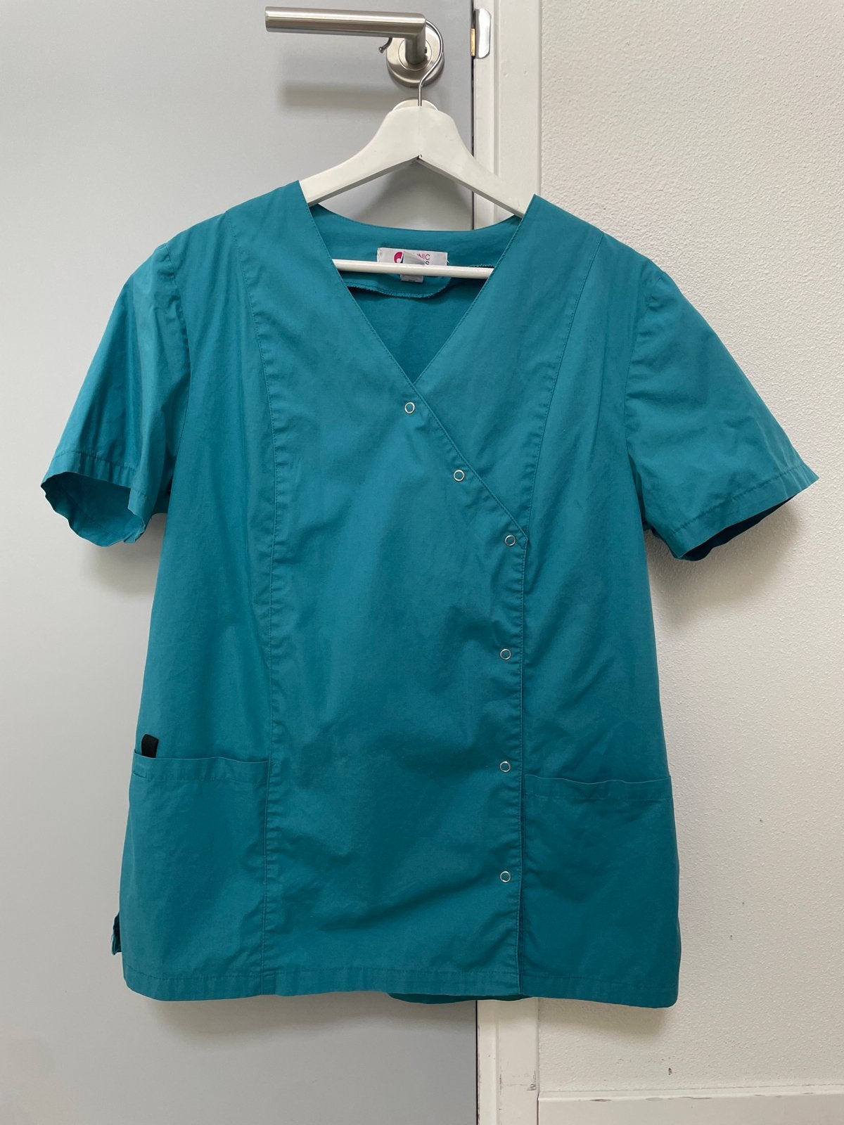 Turquoise medische tuniek met korte mouwen, Kleding | Dames, Blauw, Maat 46/48 (XL) of groter, Ophalen of Verzenden, Korte mouw