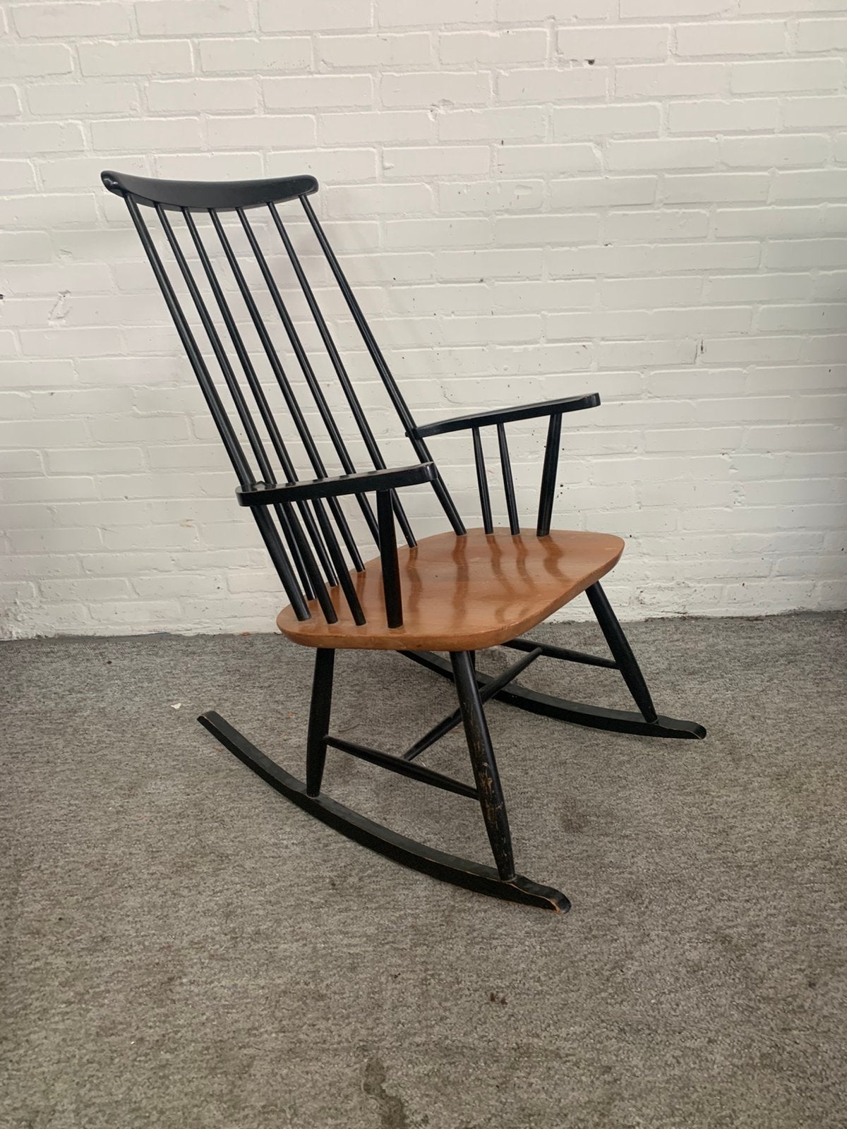 Schommelstoel fauteuil Ilmari Tapiovaara voor Asko, Finland,, Ophalen of Verzenden