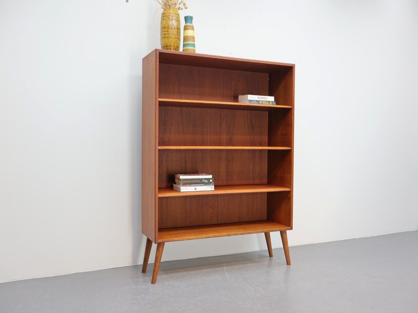Deense vintage boekenkast SM Møbler teak, Ophalen, Met plank(en), Gebruikt, 100 tot 150 cm