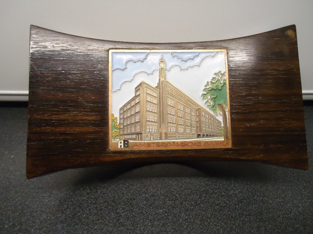 3 bijzondere Amsterdamsche Bank AB vintage kantoor items, Verzenden