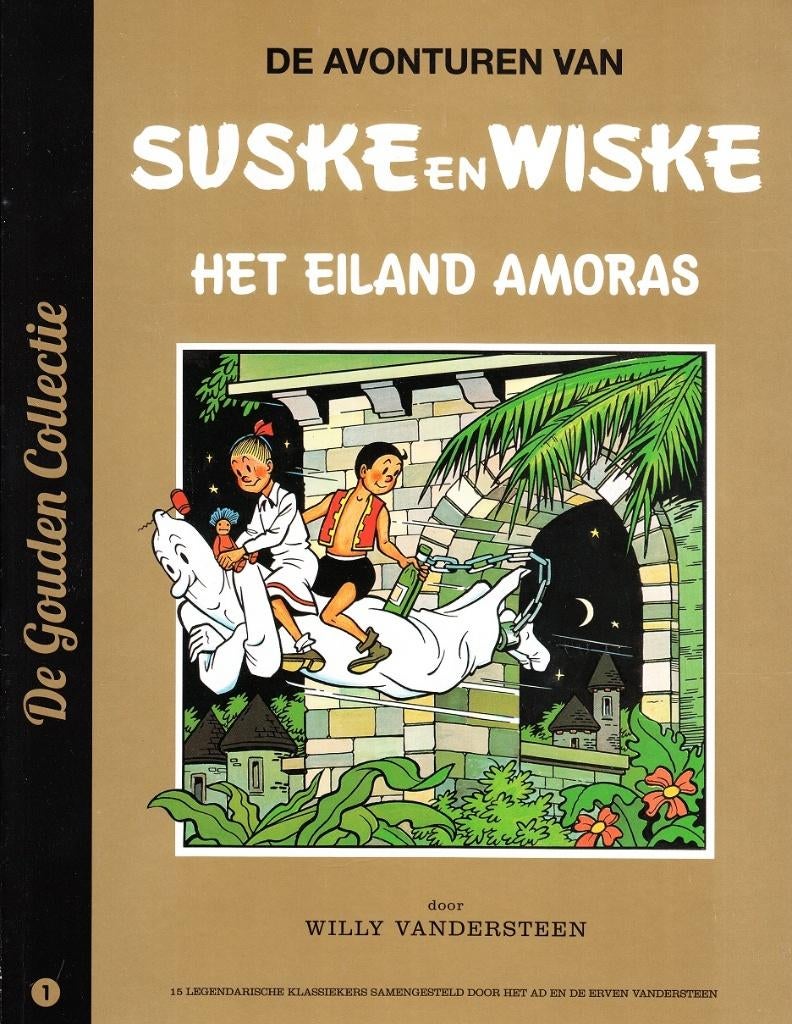 Het eiland amoras nr.1 De gouden collectie Suske en Wiske, Eén stripboek, Ophalen of Verzenden, Zo goed als nieuw, Willy Vandersteen