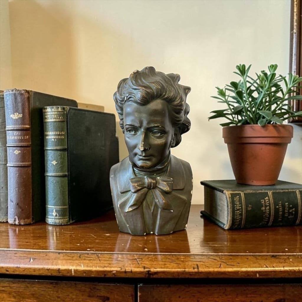 vintage boekhouder / decoratie beeld  Franz Schubert, Ophalen, Voor 1920, Noord-Holland