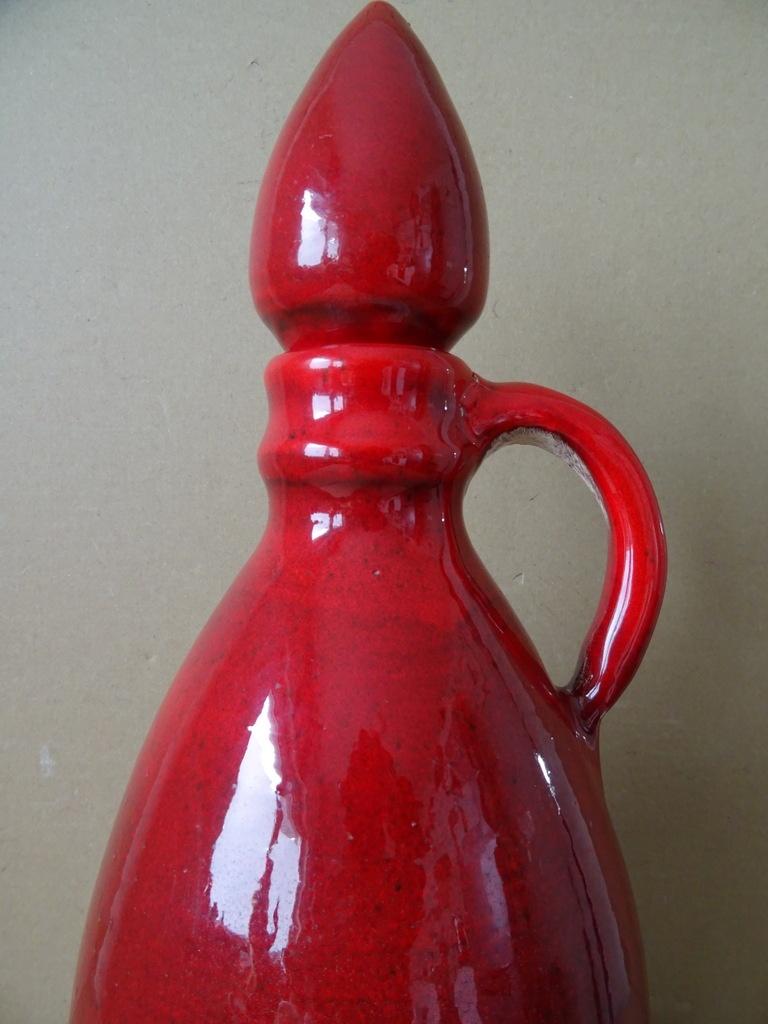 Curiosa aardewerk design karaf vaas dekselvaas 40cm Puylaert, Ophalen of Verzenden