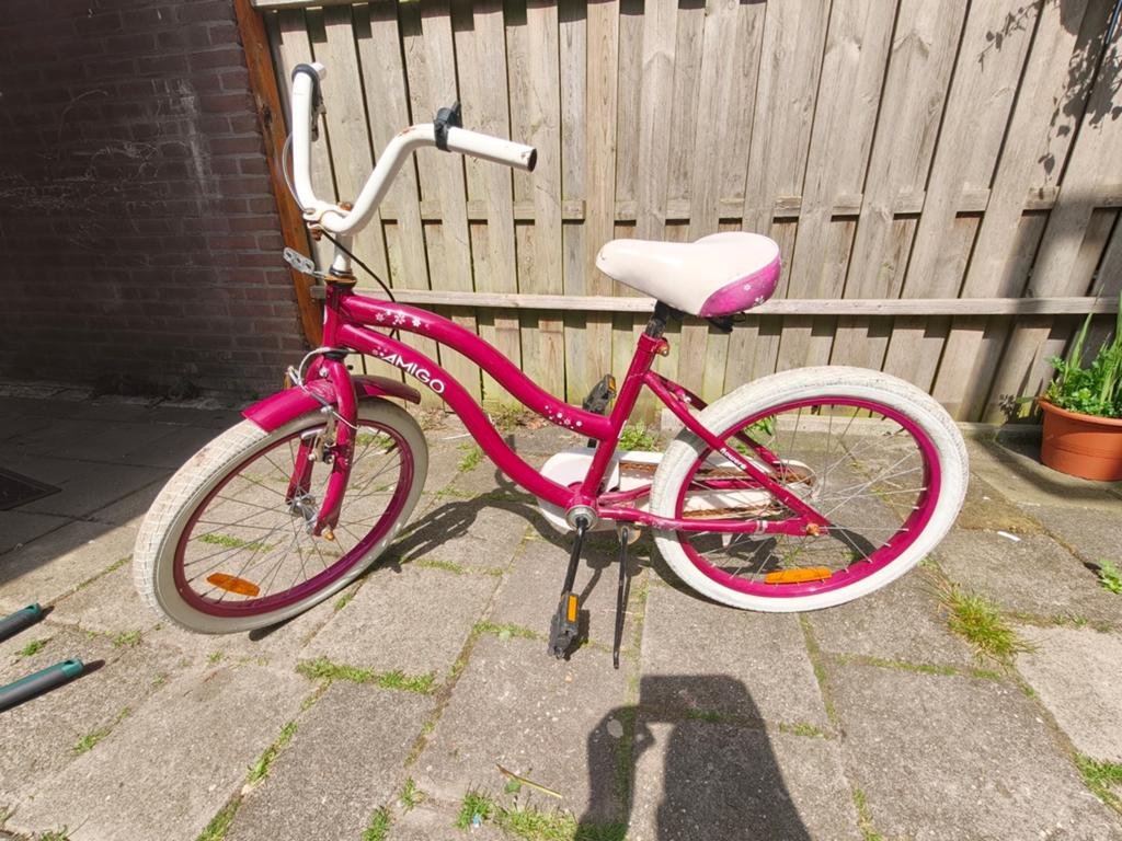 Amigo Kinderfiets Roze - 20 inch, Ophalen of Verzenden