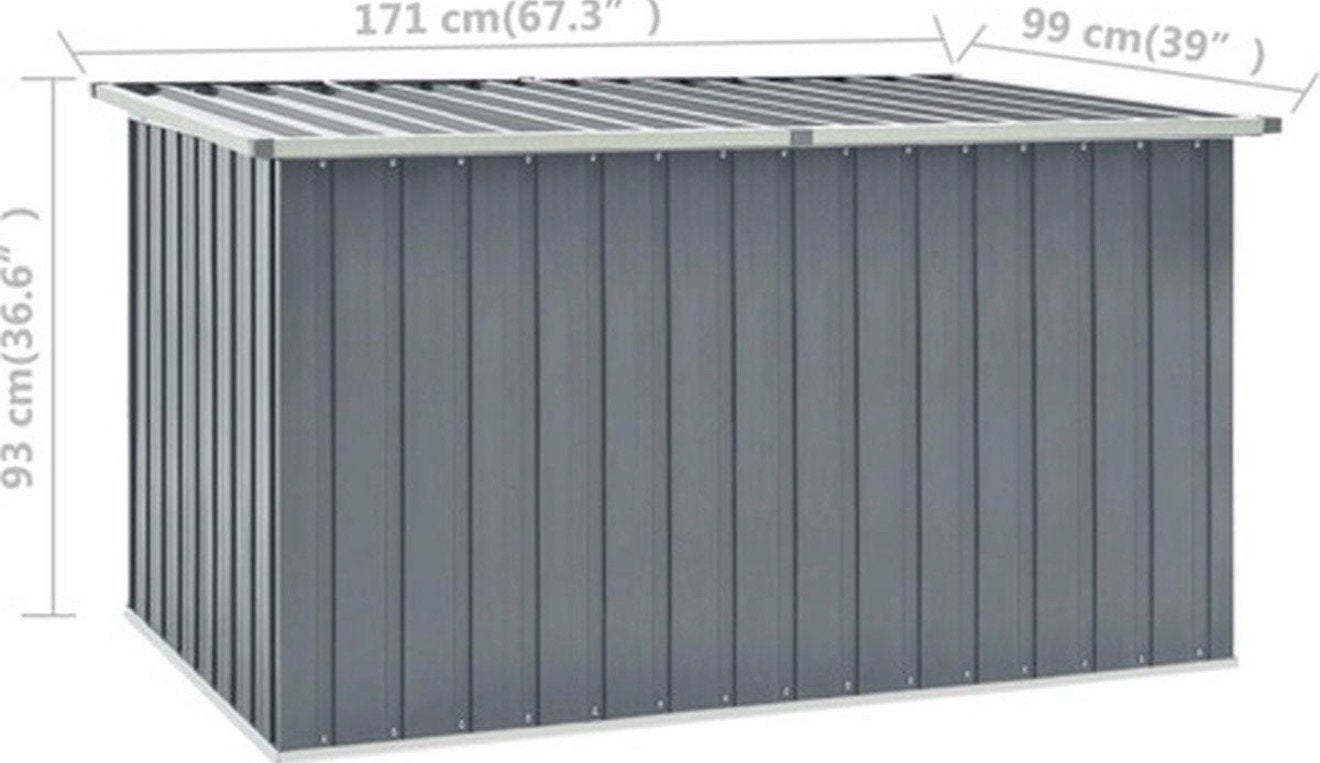 Nieuwe grijze metalen tuinbox – vidaXL – ongebruikt in doos, Ophalen of Verzenden, Zo goed als nieuw, Metaal, Overige typen