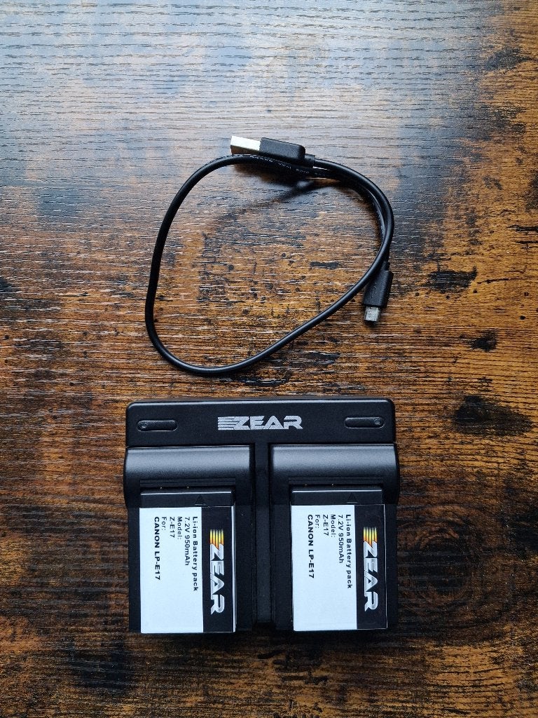 Zear accupack voor de Canon LP-E17 accu, Audio, Tv en Foto, Fotografie | Accu's en Batterijen, Gebruikt, Canon, Accu, Inclusief USB-kabel