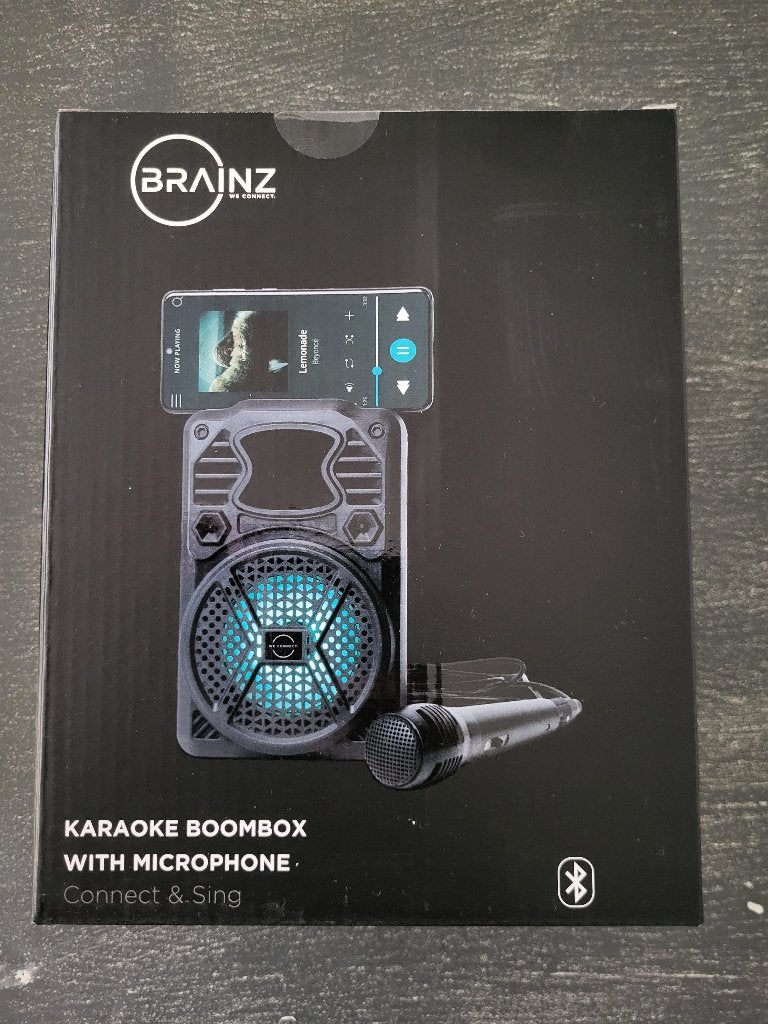 BRAINZ Karaoke boombox met microfoon, Ophalen of Verzenden, Nieuw, Complete set