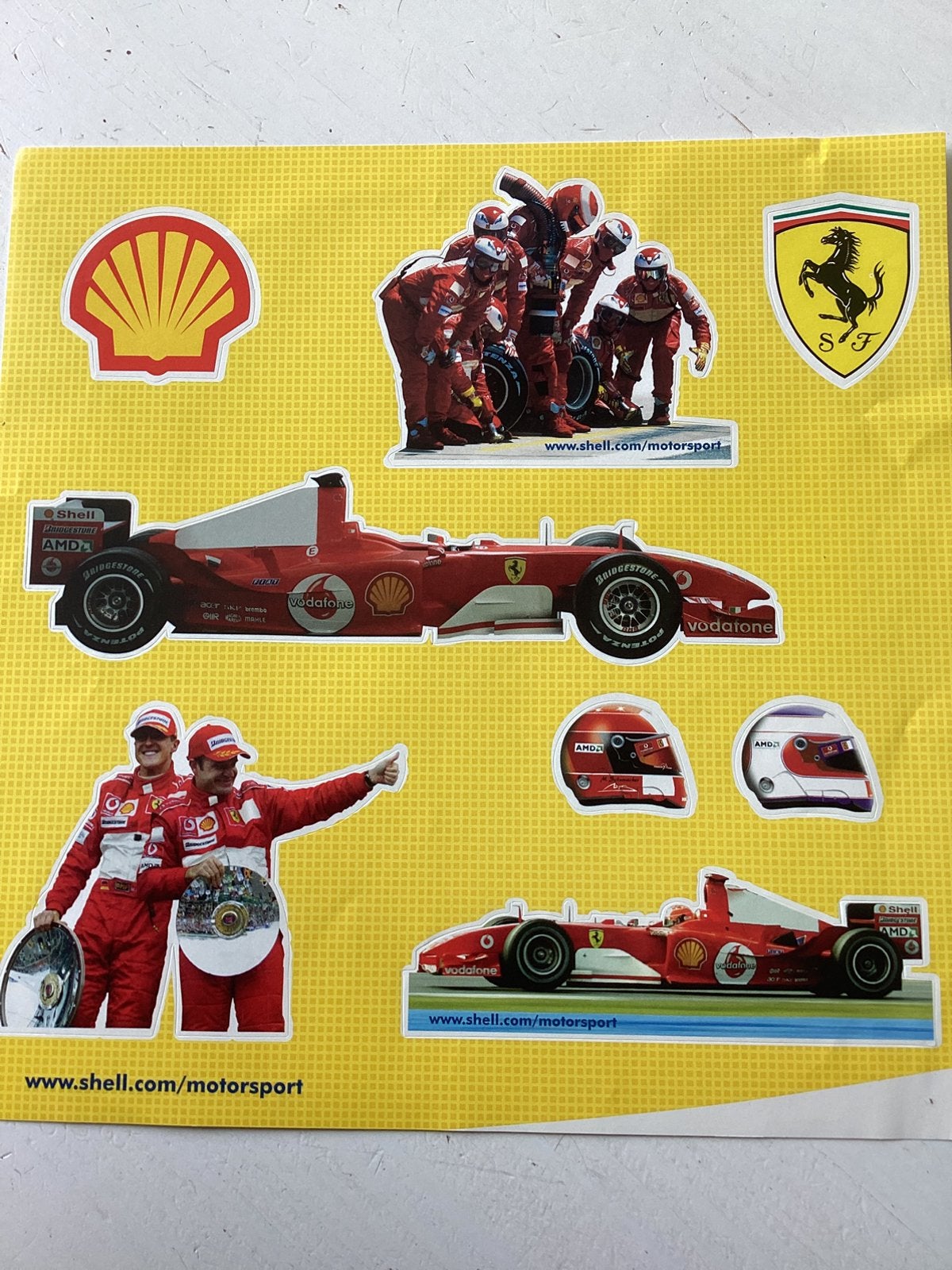 Stickervel Shell/Formule 1/Ferrari, Verzenden, Zo goed als nieuw, Sport