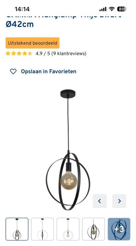 Nieuwe Thijs hanglamp - Gamma, Ophalen, Nieuw, Metaal, 50 tot 75 cm