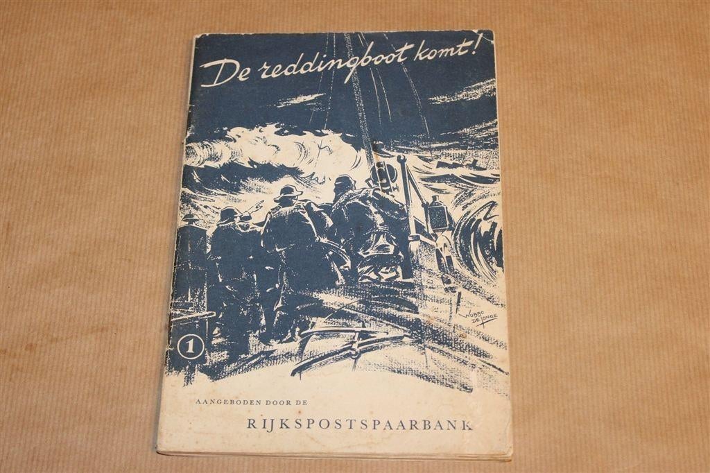 De Reddingboot Komt! — Compleet Plaatjesalbum [1951], Boeken, Ophalen of Verzenden, Gelezen