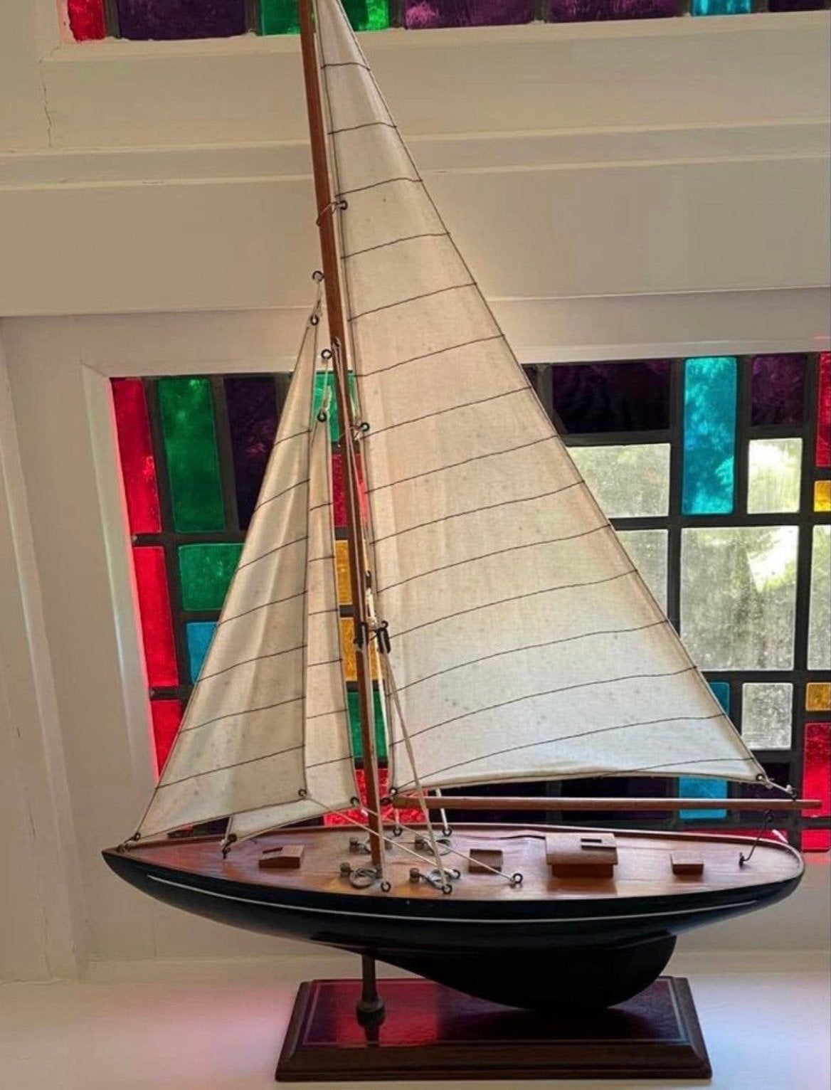 Prachtig gedetailleerd zeilboot model, Hobby en Vrije tijd, Modelbouw | Boten en Schepen, Ophalen of Verzenden, Zo goed als nieuw