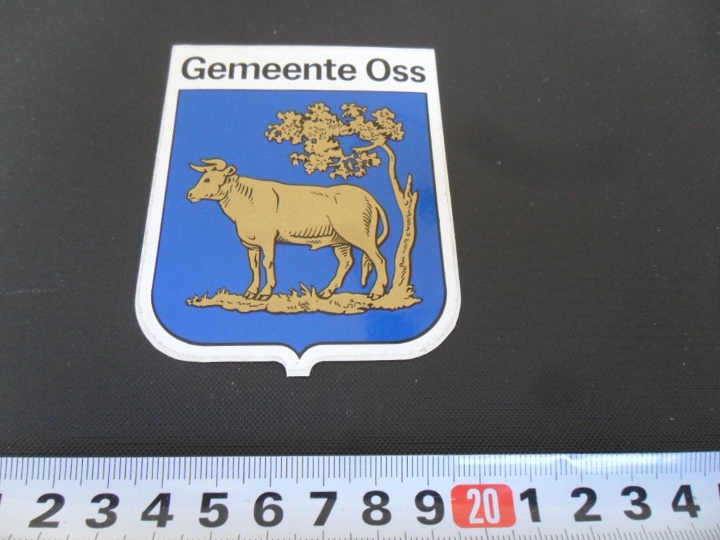 sticker gemeente wapen OSS, Verzamelen, Stickers, Ophalen, Zo goed als nieuw