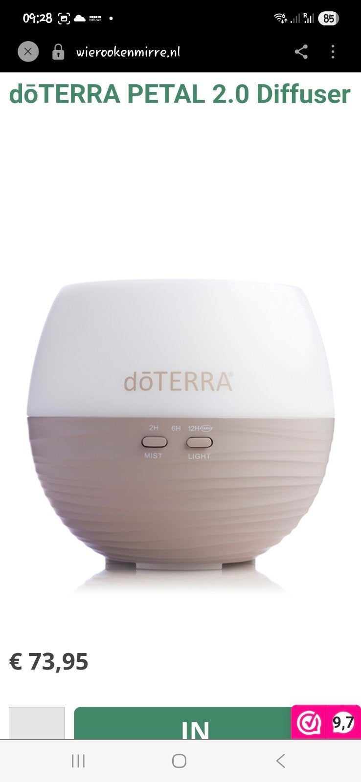 Doterra diffuser, Sport en Fitness, Gezondheidsproducten en Wellness, Aroma, Ophalen of Verzenden