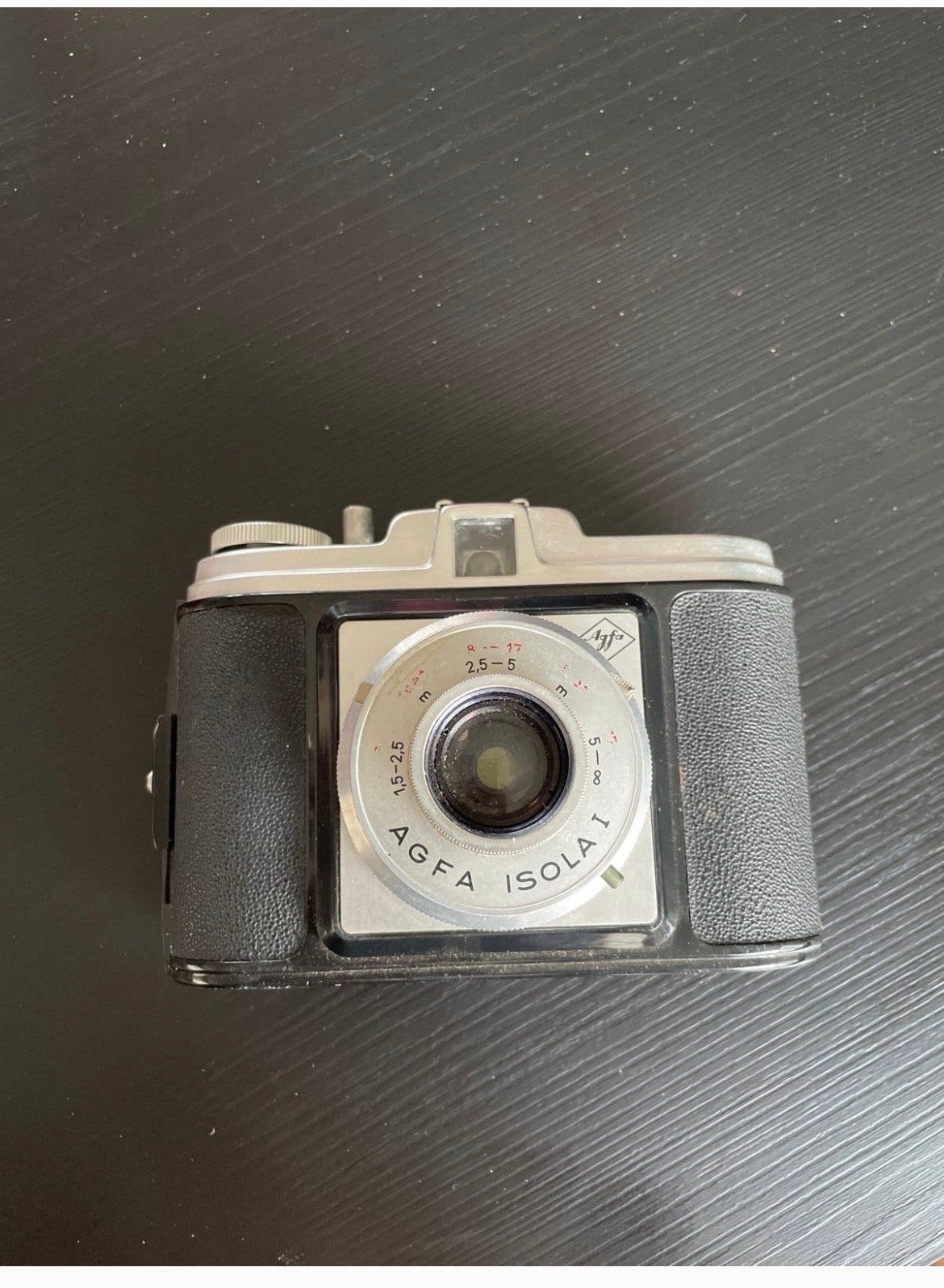 Vintage Agfa Isola I camera met leren tasje, Ophalen of Verzenden, Gebruikt, Compact, Overige Merken