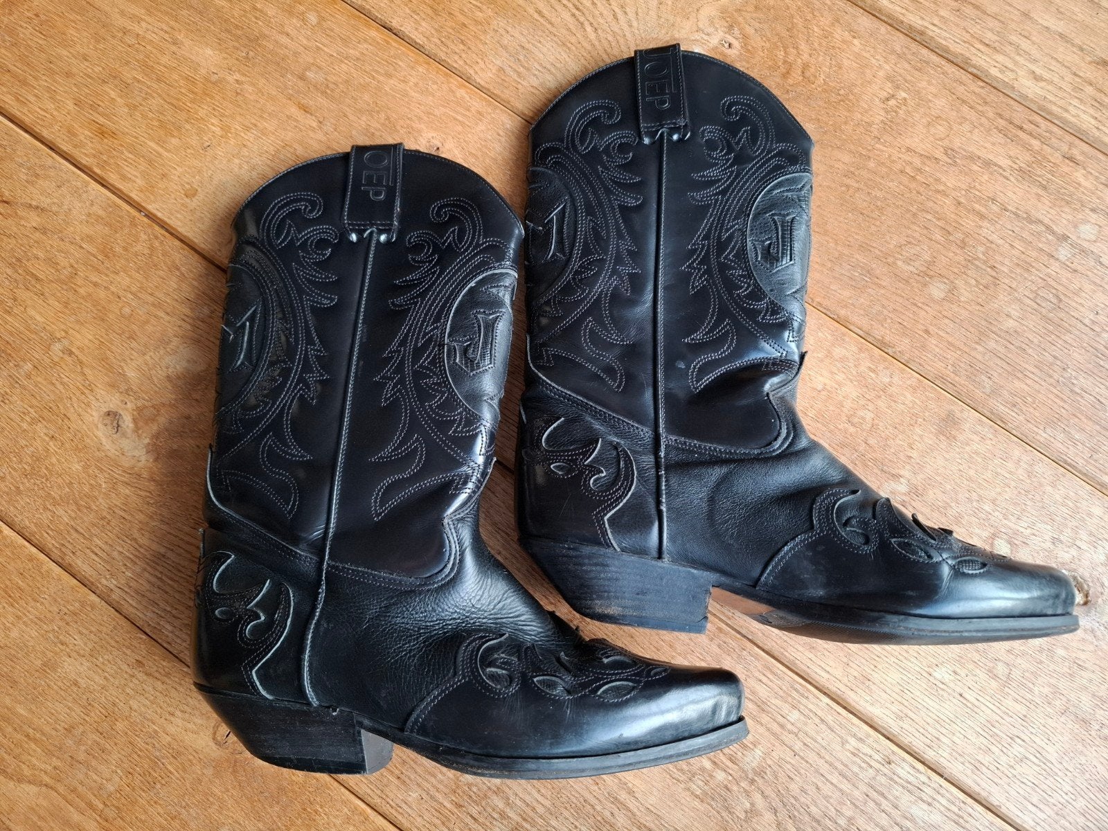 Nette JOEP cowboy laarzen,  zwart, mt 40 (valt iets kleiner), Ophalen of Verzenden, Zo goed als nieuw, Zwart, Hoge laarzen