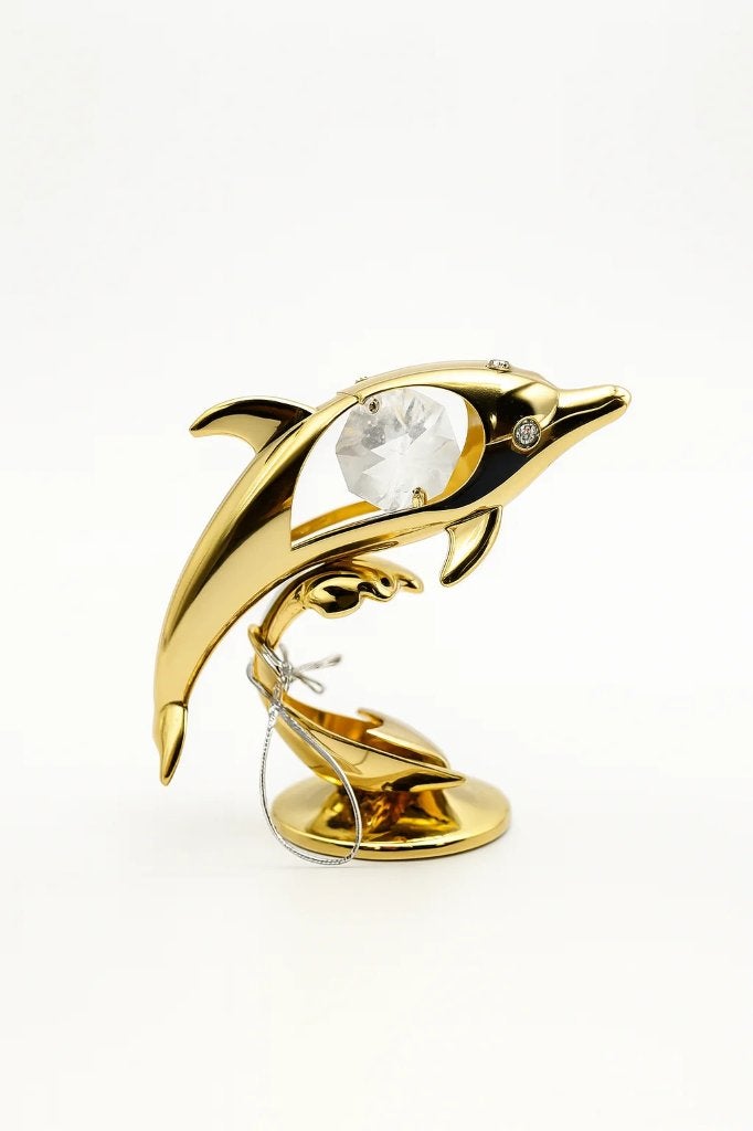 24k goud verguld Mini Dolfijn versierd met Bohemia kristal, Mvm detailhandel, Overige materialen, Verzenden, Pjmink@casema.nl