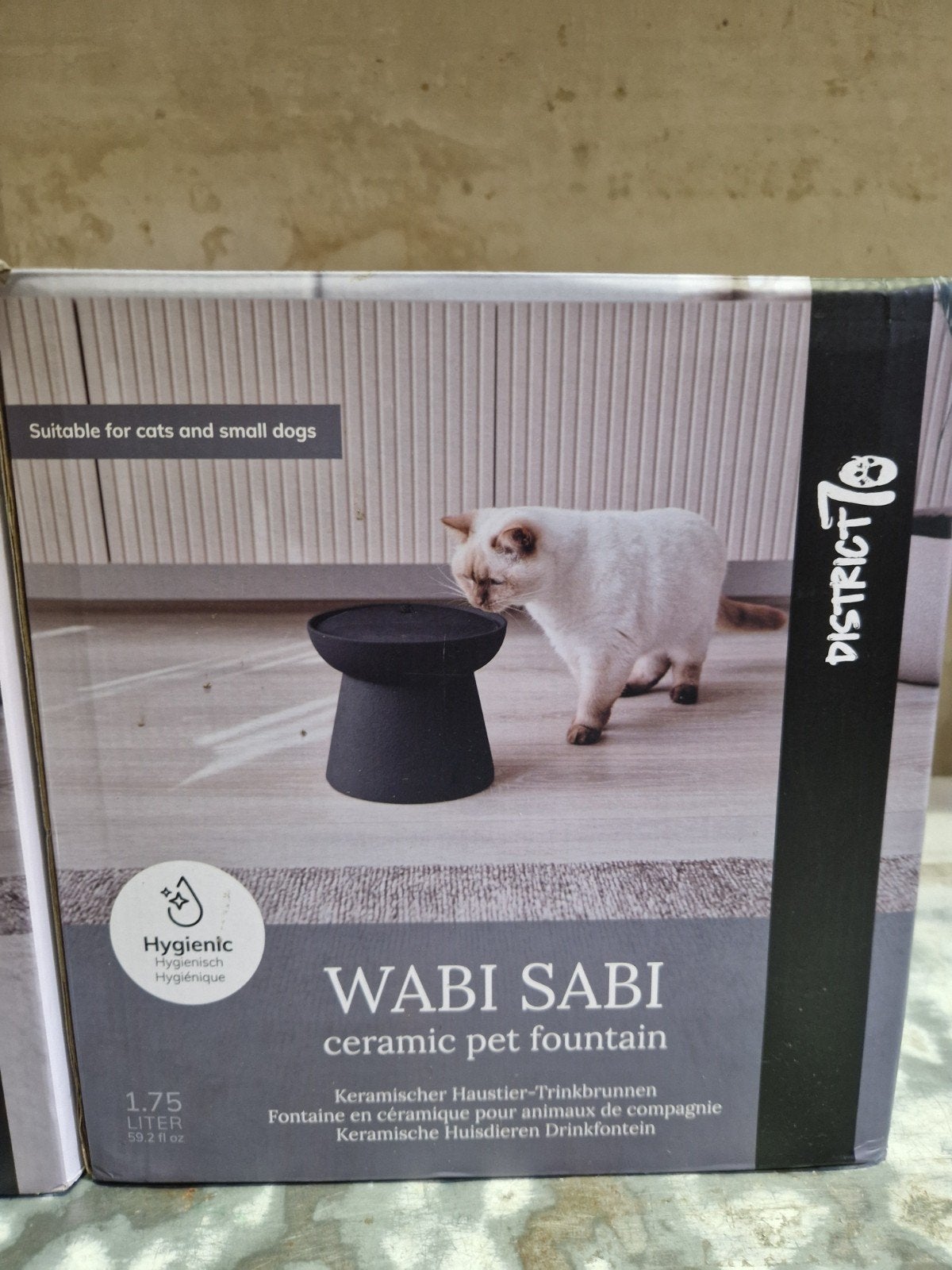 WABI SABI - Keramische drinkfontein  Zwart, Dieren en Toebehoren, Ophalen of Verzenden, Zo goed als nieuw