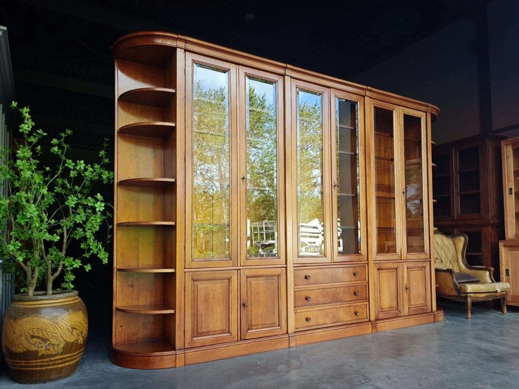 Private office | Wandkast | 375cm brede vitrinekast #3609, Huis en Inrichting, Niet ingevuld, Gebruikt, Met deur(en), 200 cm of meer