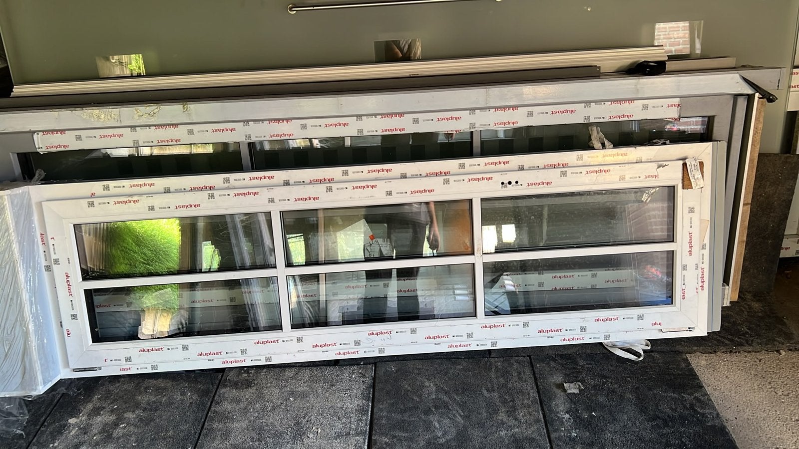 Diverse NIEUWE ramen, allen HR+++ & witte PVC kozijnen, Ophalen, Gevelraam of Ruit, 80 tot 120 cm, Nieuw