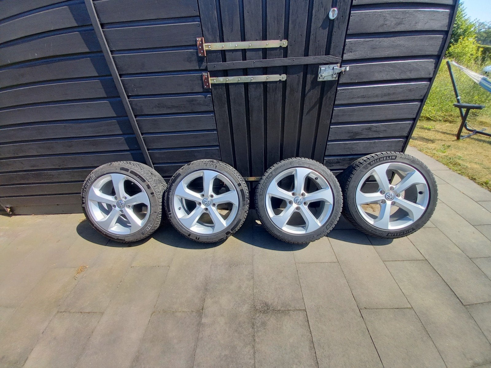 Mooie set VW GTI velgen met Michelin Alpin winterbanden, Auto-onderdelen, Banden en Velgen, Gebruikt, Banden en Velgen, 17 inch
