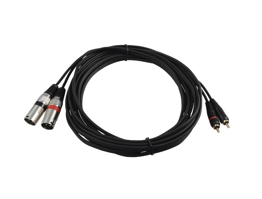 OMNITRONIC Adapter Cable 2xXLR(M)/2xRCA 6m bk, ., Overige typen, Nieuw, Ophalen of Verzenden