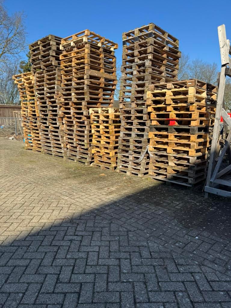 Paletten te koop, Ophalen, Gebruikt, 50 mm of meer, Pallet