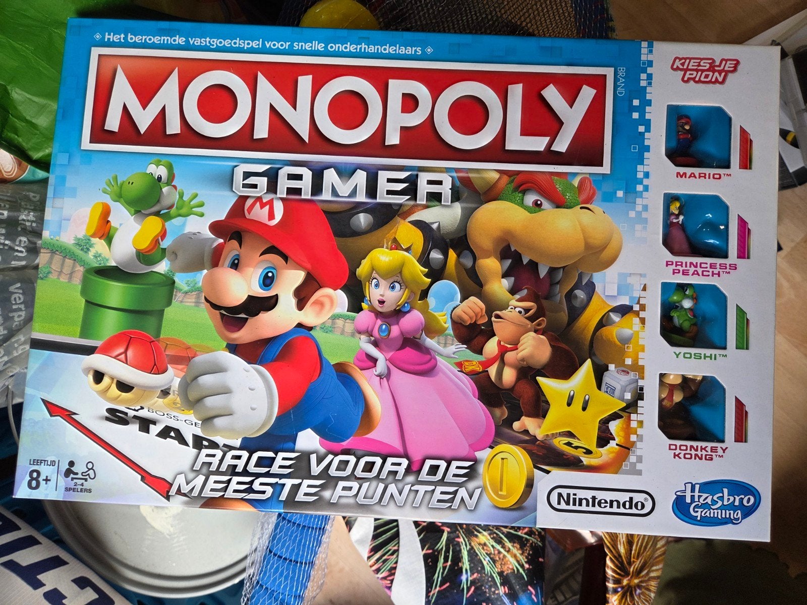 Monopoly Gamer - Nintendo Edition (Mario, Peach, Yoshi), Drie of vier spelers, Ophalen, Zo goed als nieuw, Hasbro Gaming