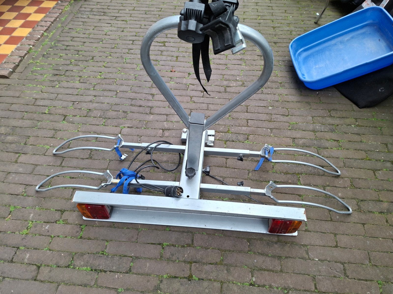 Stevige trekhaak fietsendrager voor 2 fietsen, Ophalen
