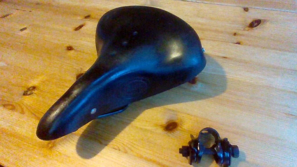 Concorde Lepper fietszadel, Fietsen en Brommers, Fietsonderdelen, Oldtimerfiets, Gebruikt, Leer, Lepper
