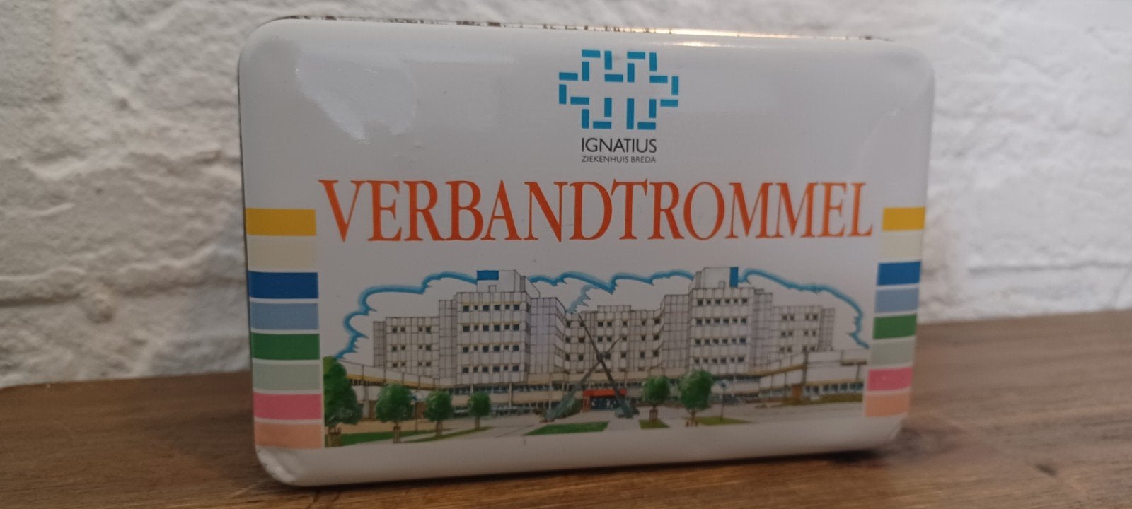 Vintage verbandtrommel IGNATIUS ziekenhuisBreda, Ophalen of Verzenden, Gebruikt