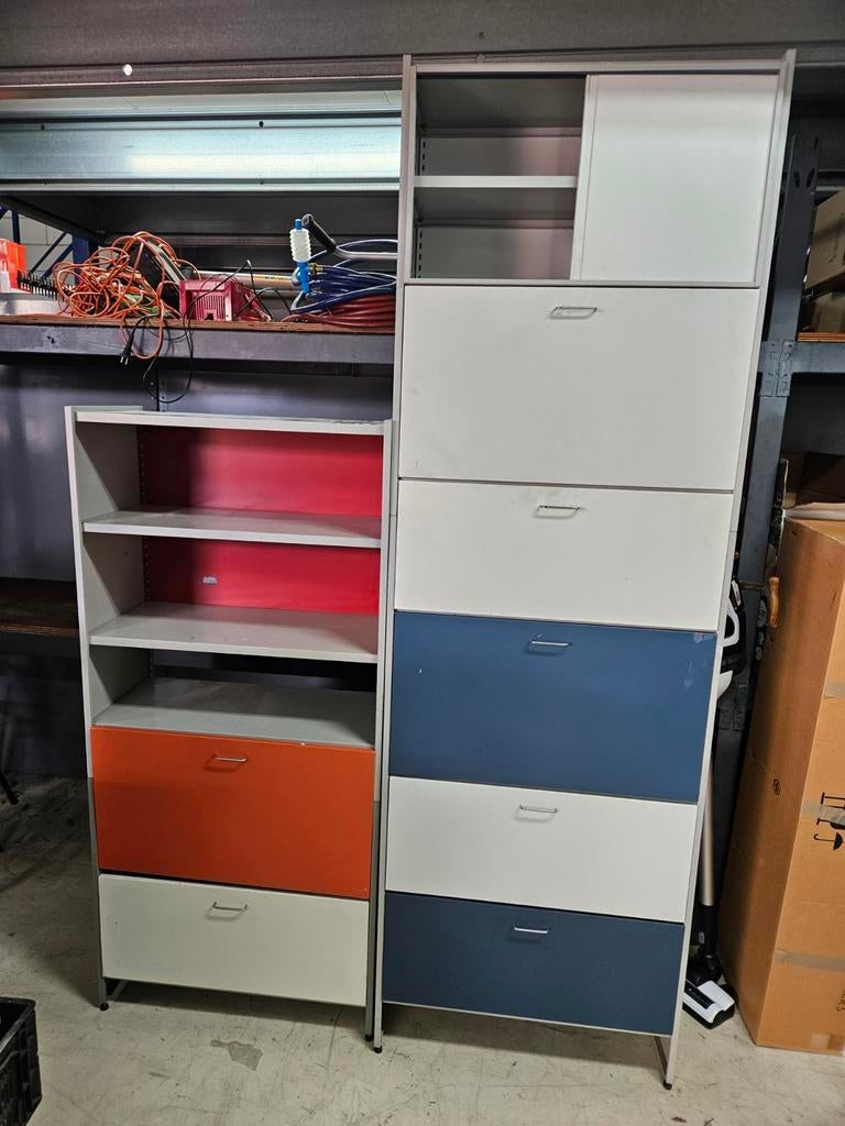 Vintage Gispen  5600 modulair wandsysteem metaal, Huis en Inrichting, Ophalen, Minder dan 50 cm, Minder dan 100 cm, Metaal