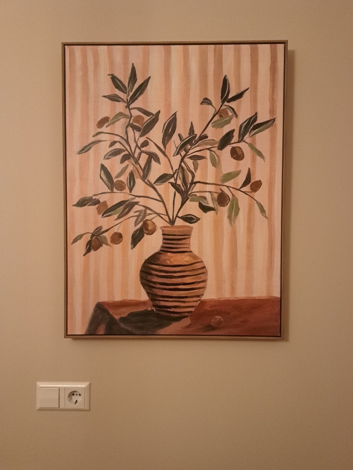 Schilderij Mediterrane Olijftakken, Ophalen
