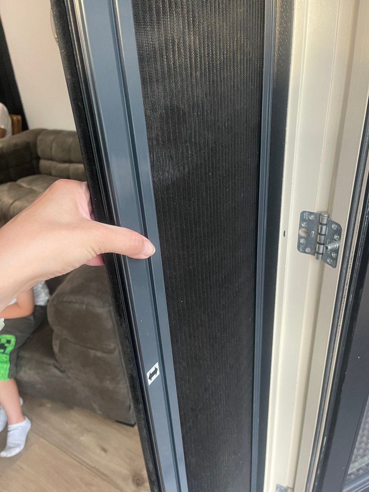CanDo Plisse Hordeur Premium- anthracite, Doe-het-zelf en Verbouw, Deuren en Horren, Ophalen, 80 tot 100 cm, Hordeur, Zo goed als nieuw