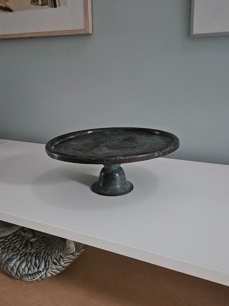vintage taartplateau zink, Ophalen of Verzenden