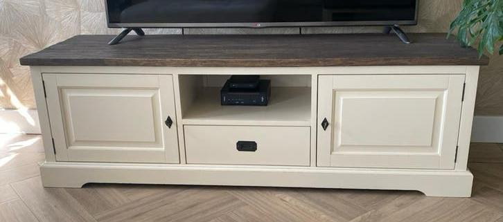 De Bommel Lakewood TV Meubel 160cm - Landelijke Stijl, Ophalen, Gebruikt, 150 tot 200 cm, Minder dan 100 cm