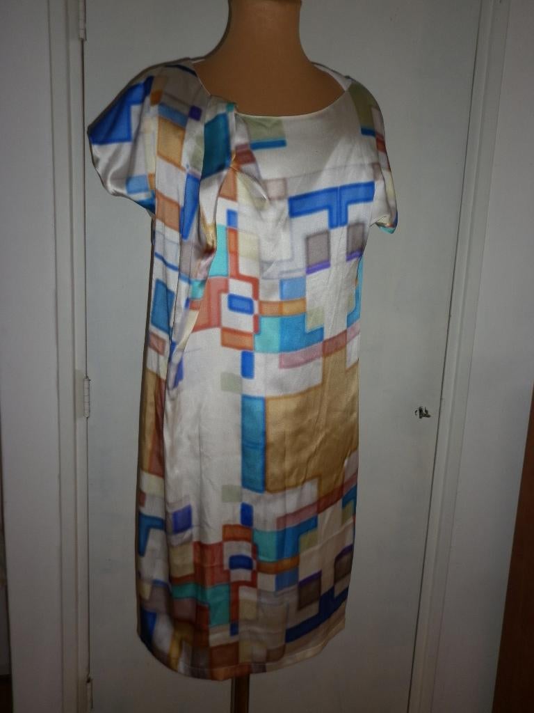 zomerse jurk   maat: XL  merk : Nathalie Vleeschouwer, Overige kleuren, Verzenden, Maat 46/48 (XL) of groter, Zo goed als nieuw