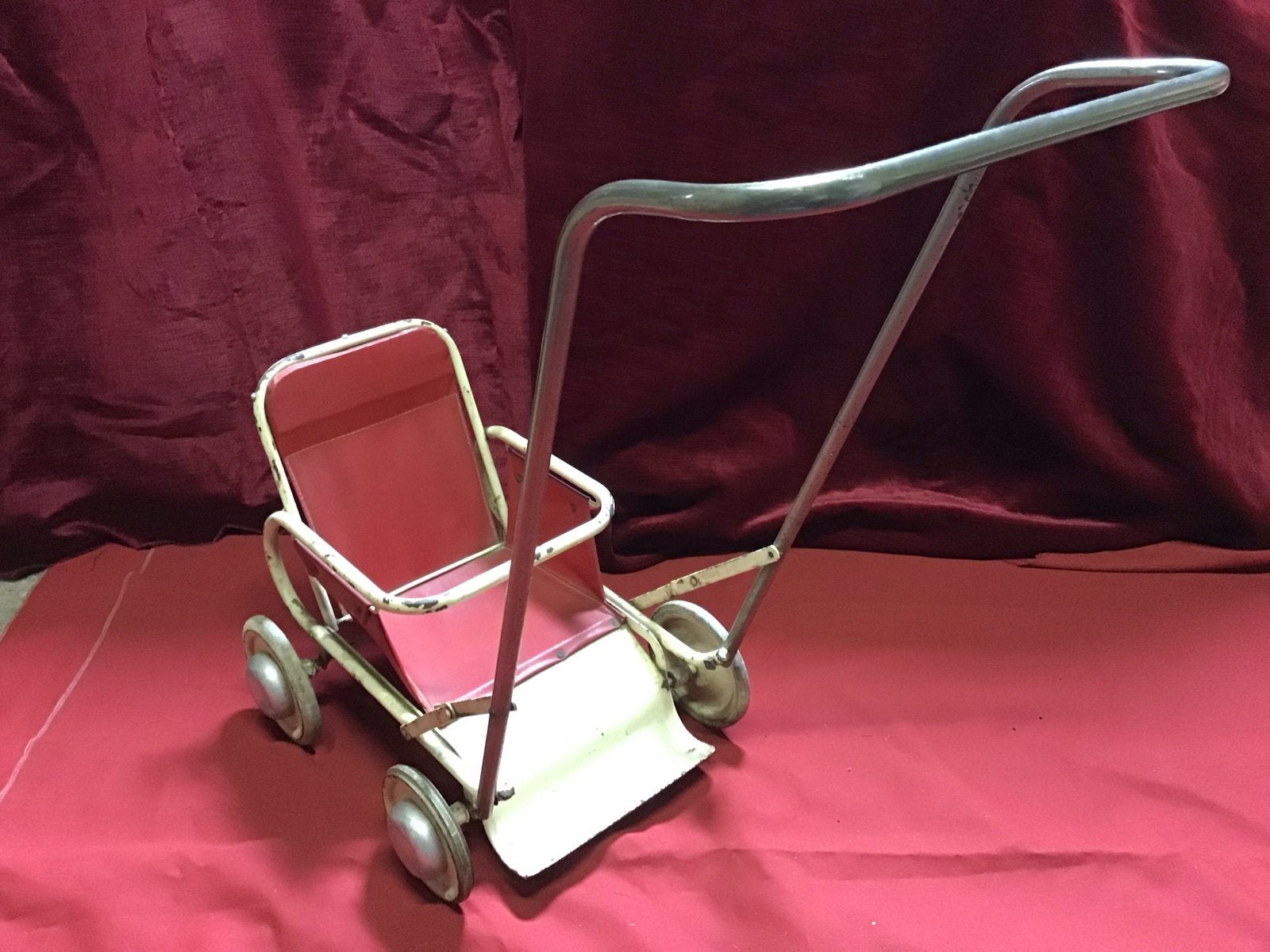 Vintage Poppenwagen - Antieke Speelgoed Kinderwagen, Antiek en Kunst, Ophalen