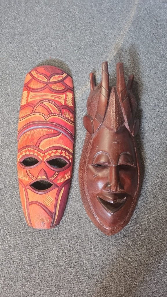 Maskers uit Zuid Afrika, Afrika, Ophalen, Masker