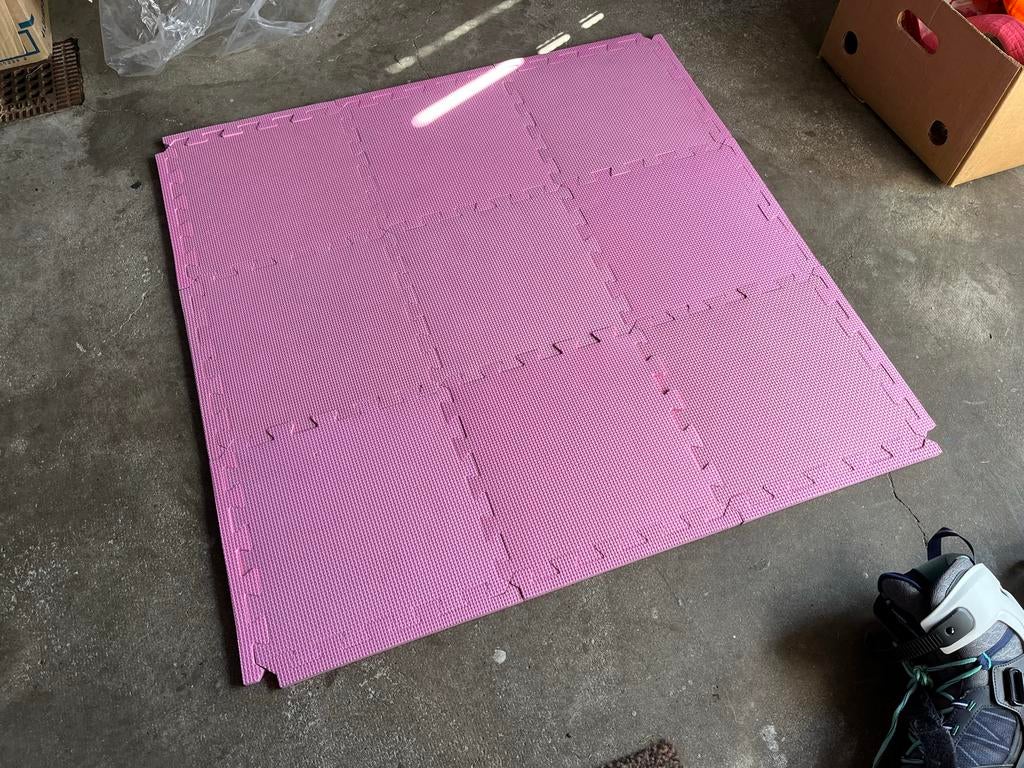 Roze vloermatten - speelmatten - puzzelmatten, Ophalen, Gebruikt, Vierkant, Overige kleuren