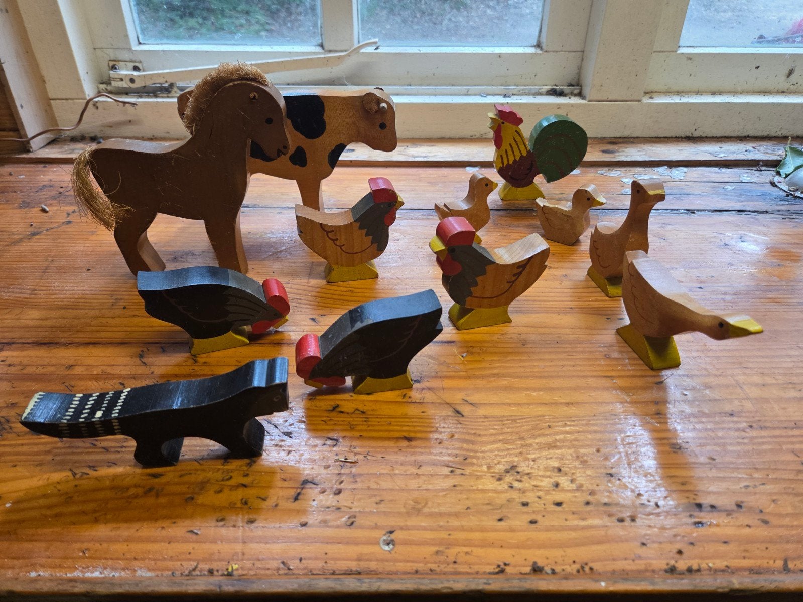 Leuke set houten boerderijdieren, Ophalen of Verzenden