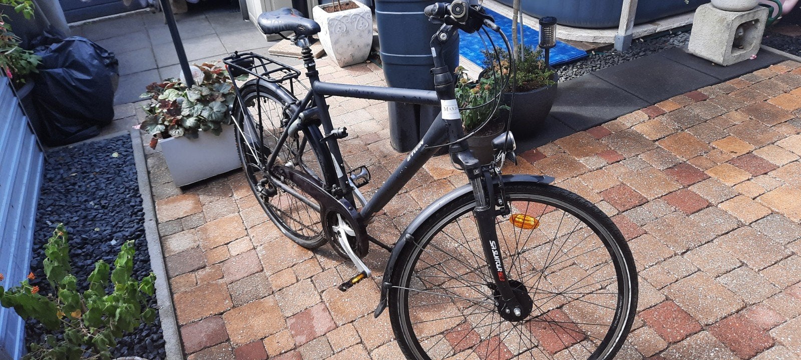 B'Twin citybike, Gebruikt, Velgrem, 53 tot 57 cm, Ophalen