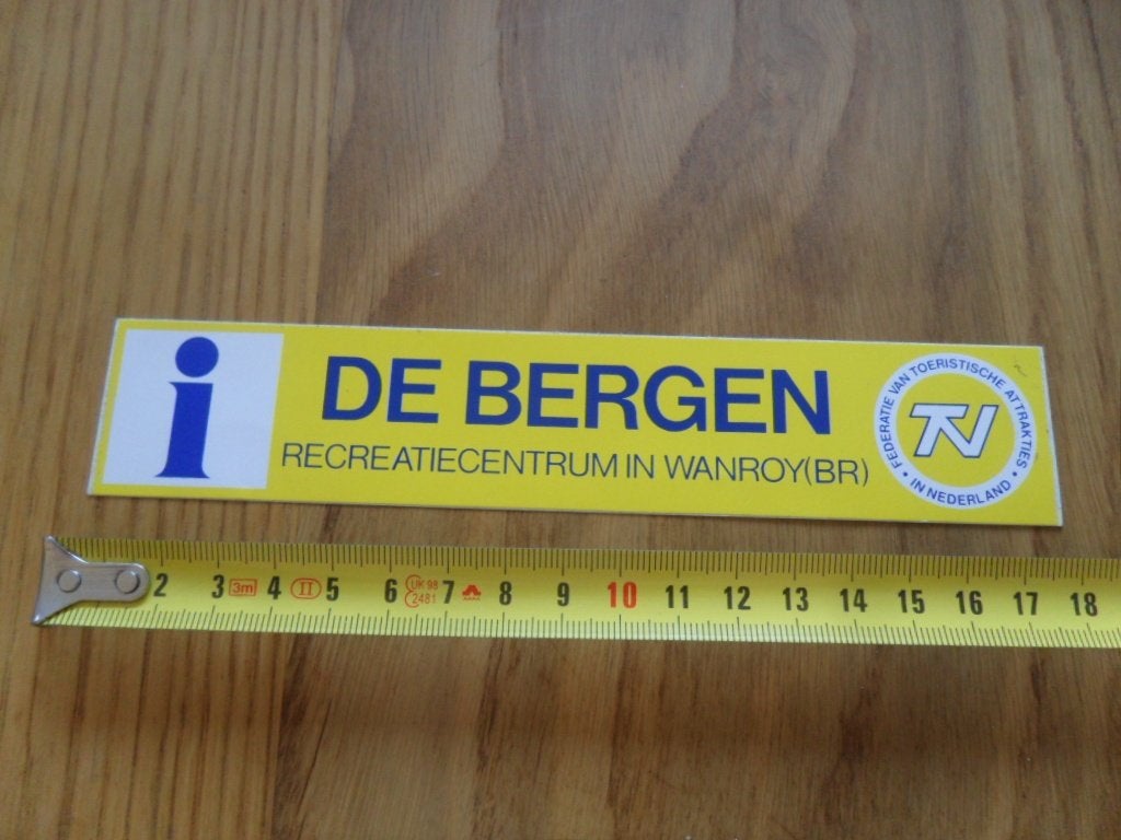 sticker Wanroy recreatiecentrum DE BERGEN, Ophalen of Verzenden, Zo goed als nieuw