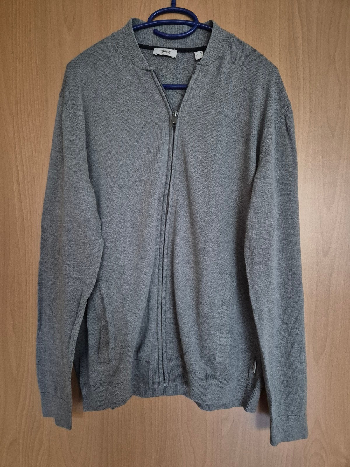 Esprit heren vest met rits - Maat L, Ophalen of Verzenden, Gedragen, Maat 52/54 (L), Grijs