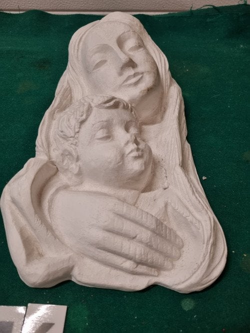 muurhanger maria en kind gips [846], Huis en Inrichting, Ophalen of Verzenden, 'T Olde Gre-j, Info@toldegrej.nl, Endepoelstraat 20f Didam
