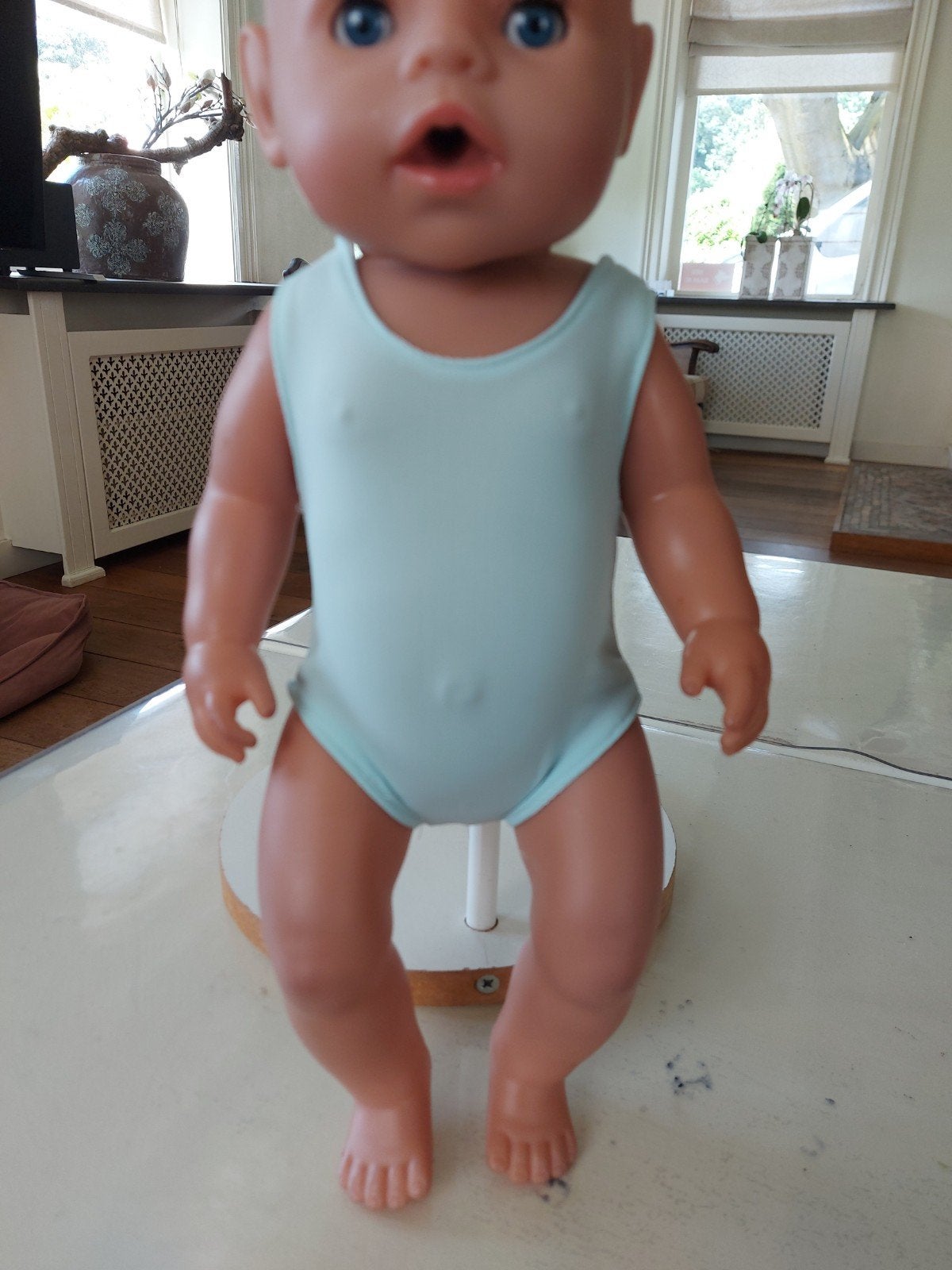 Mooie badpak baby born nieuw, Ophalen of Verzenden, Nieuw, Babypop
