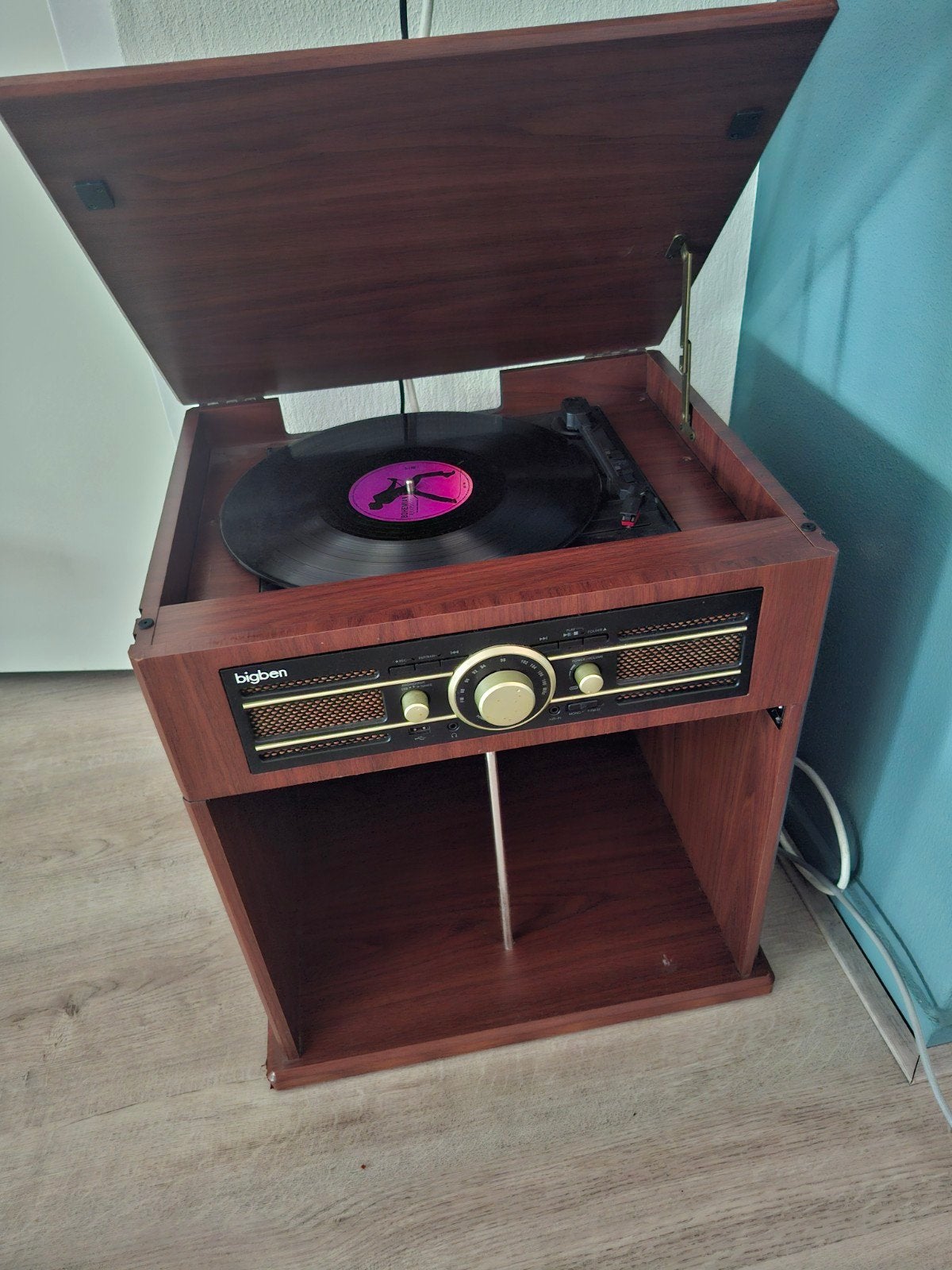 Retro vintage platenspeler/radio, Antiek en Kunst, Antiek | Tv's en Audio, Ophalen