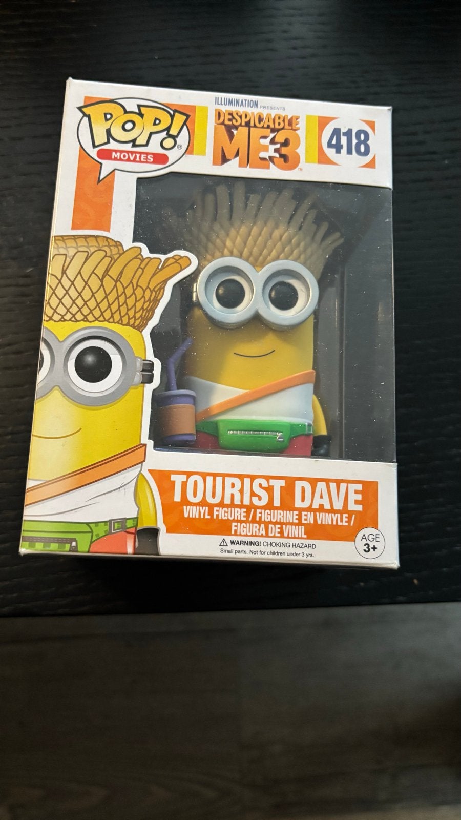 Funko Pop! Movies: Despicable Me 3 - Tourist Dave #418, Ophalen of Verzenden, Nieuw