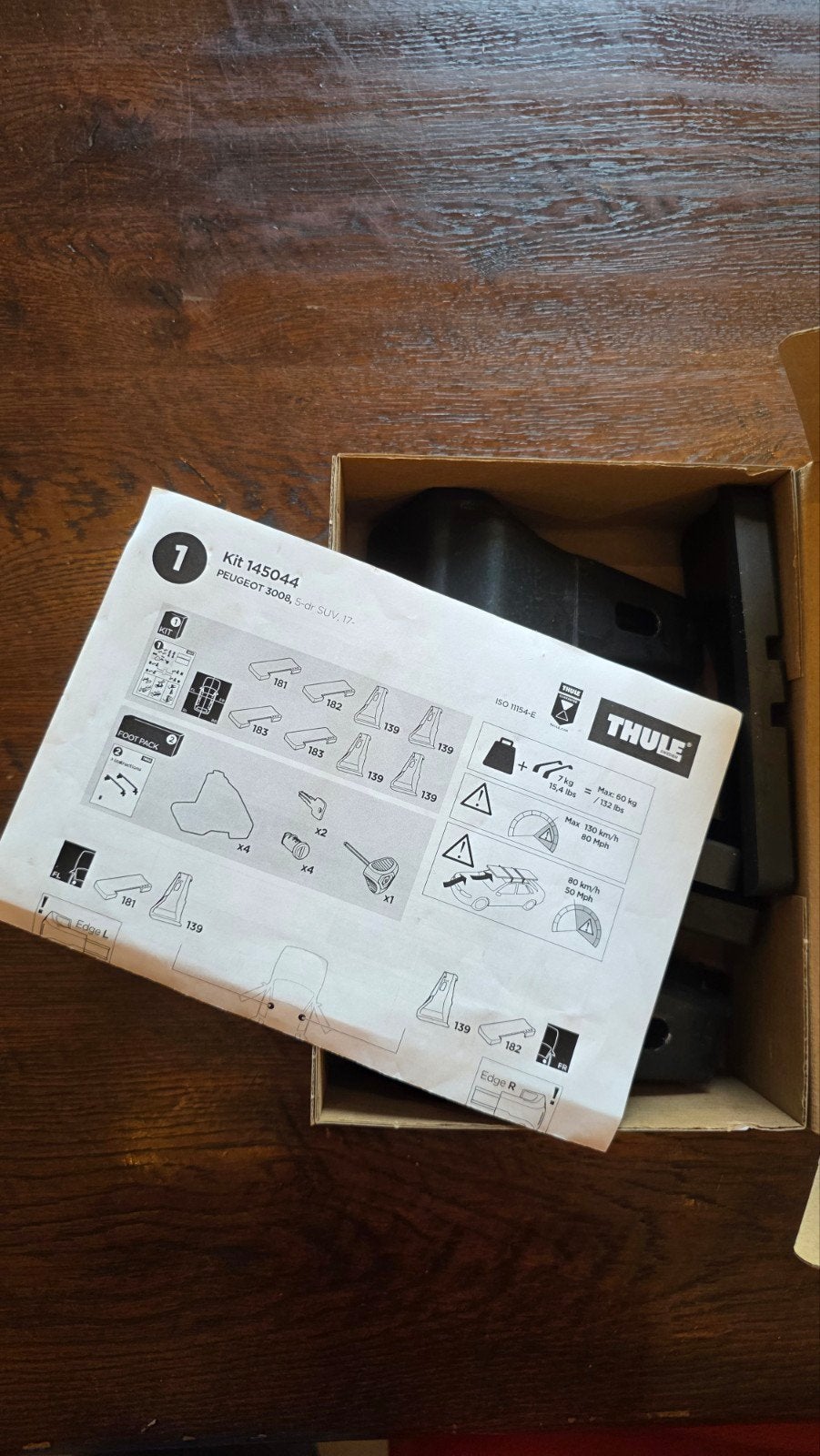 Thule Kit 145044 voor Peugeot 3008 (2017-heden), Auto diversen, Dakdragers, Ophalen of Verzenden, Zo goed als nieuw