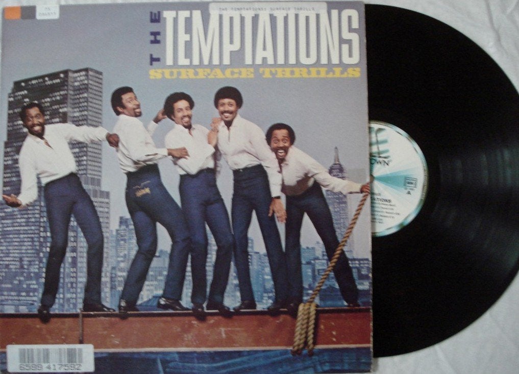 The Temptations - Surface thrills, Cd's en Dvd's, Vinyl | R&B en Soul, Ophalen of Verzenden, 1980 - 1989, Gebruikt, 12 inch
