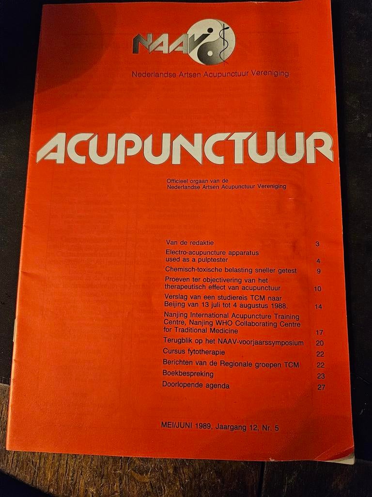 Acupunctuur Tijdschrift Mei/Juni 1989 - N.A.A.V., Ophalen of Verzenden, Gelezen, Overige typen
